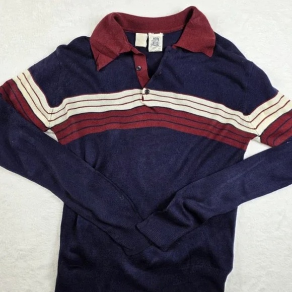 Other - Navy and Burgundy Men's Sweater